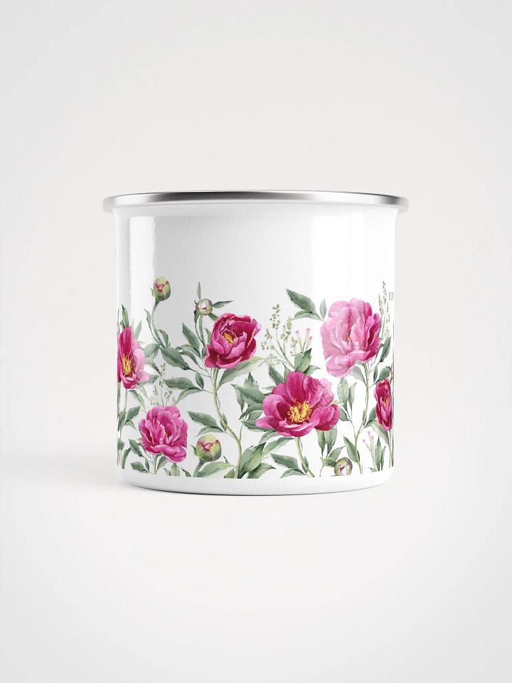 Peony White Enamel Camping Mug product image (2)