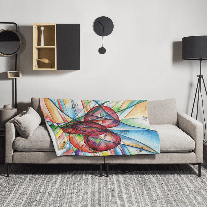 Circles to Circles #5 - Stereographic Projection Mathematical Art Blanket product image (1)