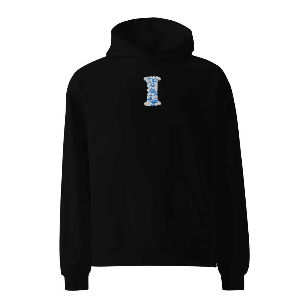 Initial Letter Of Name "I" is Embroidered Unisex Oversized Hoodie product image (1)
