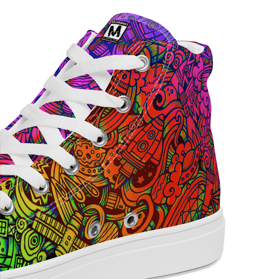 Rainbow Space Scribble - Women's High Tops | #MadeByMELO product image (5)