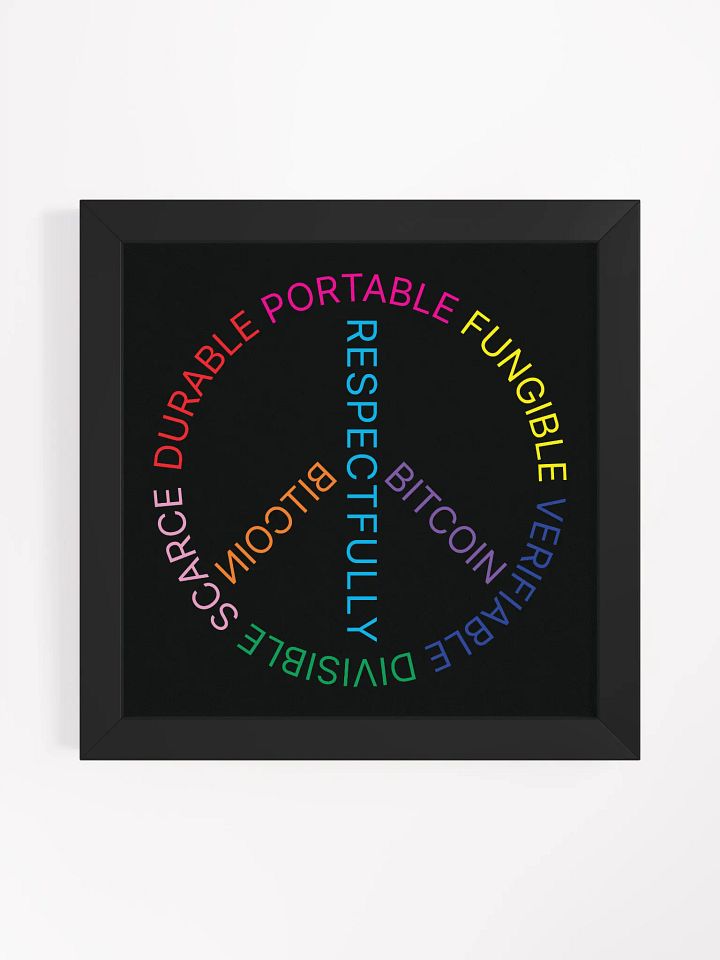 Bitcoin Peace Poster [framed] product image (1)