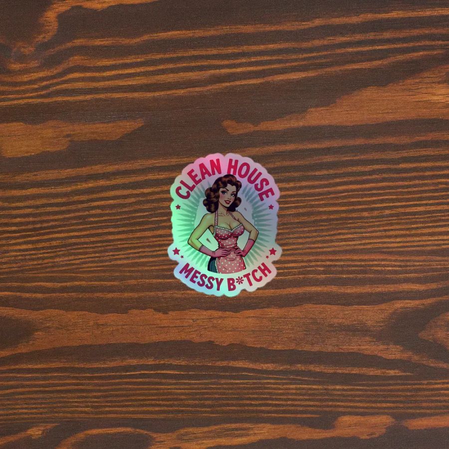 Clean House, Messy B*tch - Retro Sass Holographic Sticker Set product image (4)