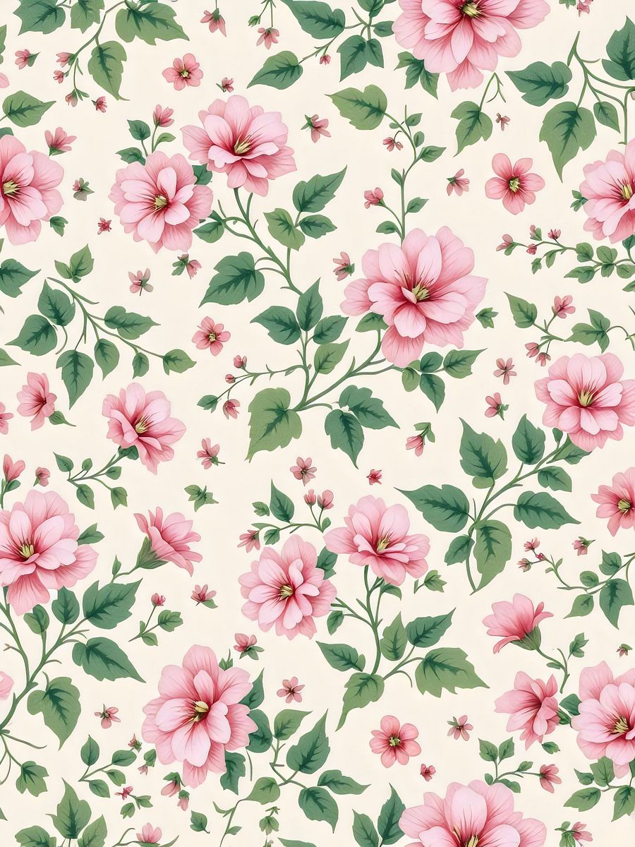 15 Pink Flowers Pattern wallpaper Clipart - Digital Collection for Creative Projects and Decor product image (5)