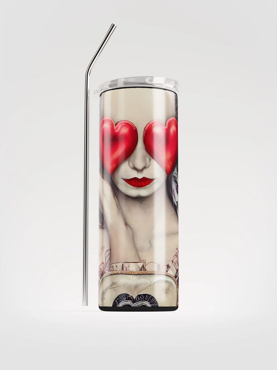 Gothic Queen of Hearts Stainless Steel Tumbler: Regal Romance product image (1)