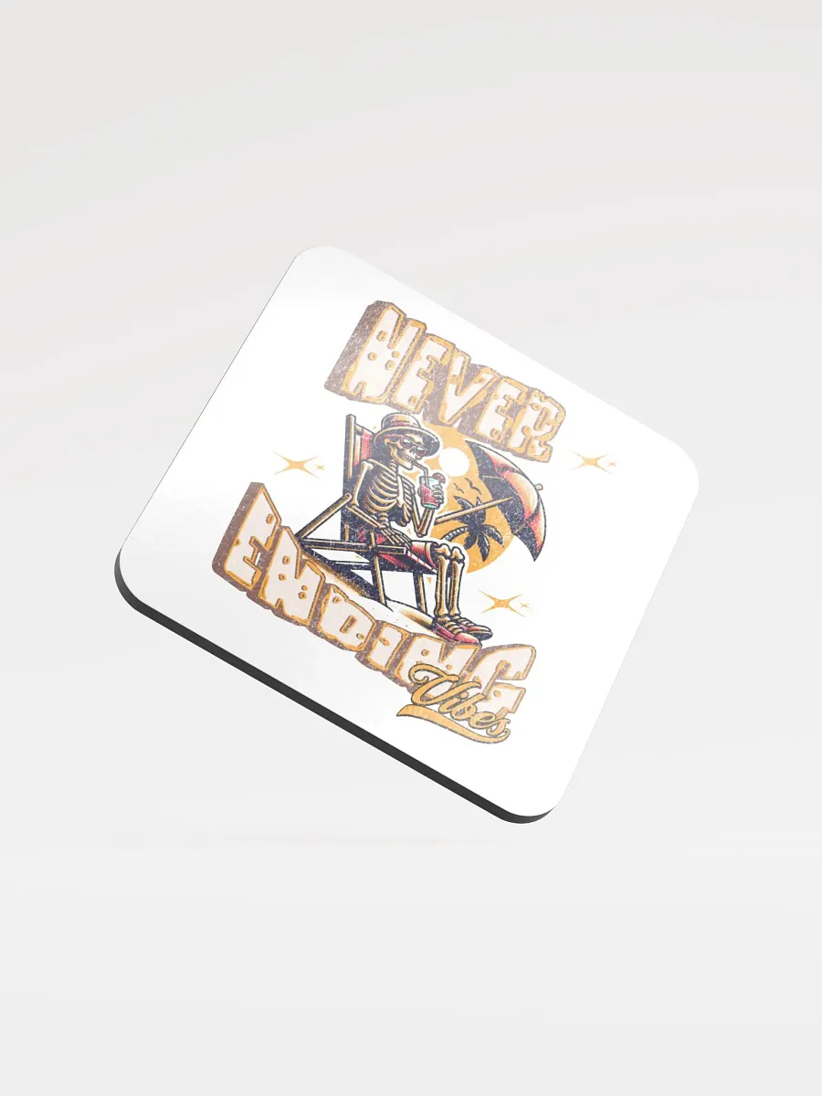 Never Ending Vibes Skeleton Sunkissed Cork Coaster product image (1)