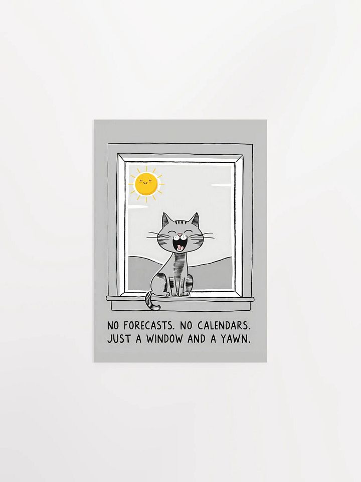 Sunlit Cat Window Print (No Frame) product image (1)