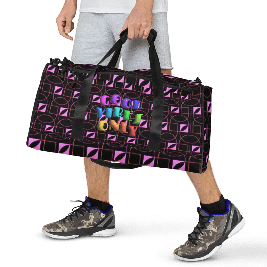 GOOD VIBE ONLY DUFFLE BAG BLACK-PINK product image (7)