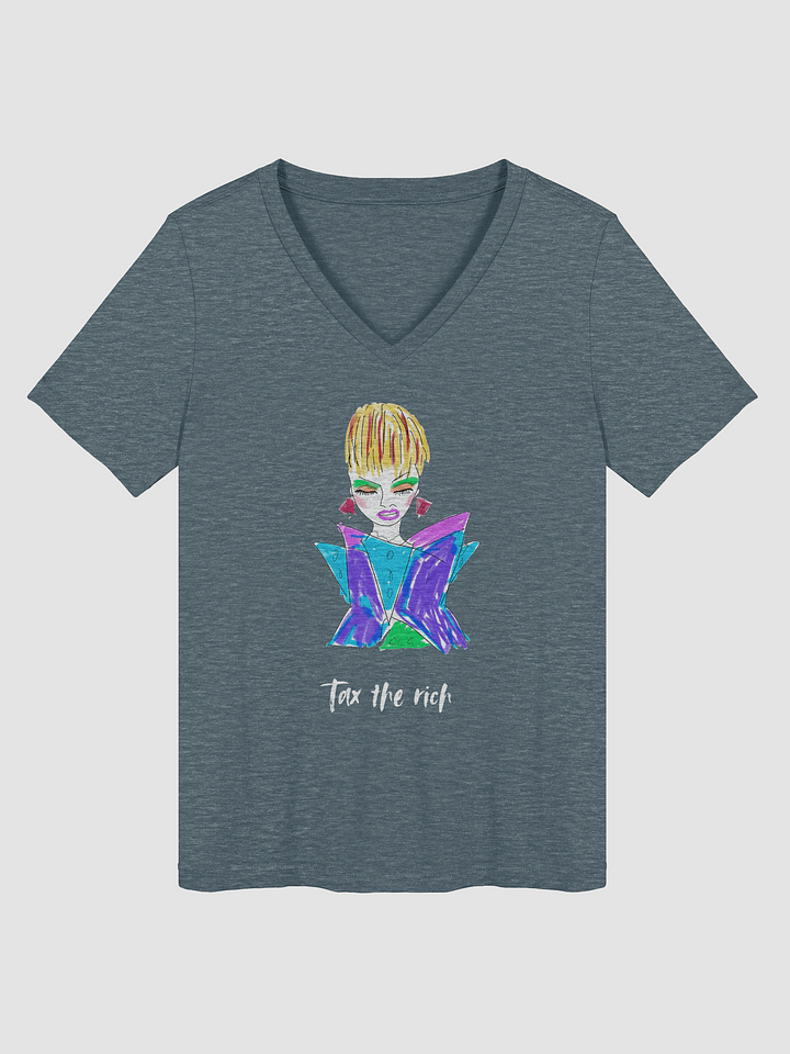Tax The Rich Relaxed V-Neck product image (3)