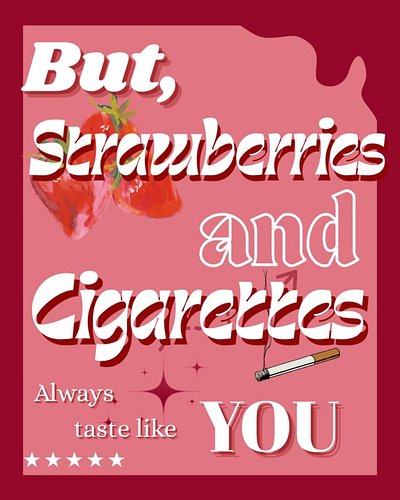 STRAWBERRIES AND CIGARETTES POSTER

#popmusic #troyesivan #troye #posters #strawberriesandcigarettes