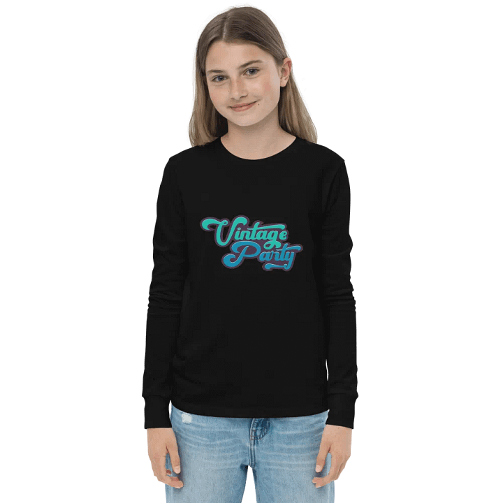 Vintage Party Vibes Youth Long Sleeve T-Shirt product image (1)