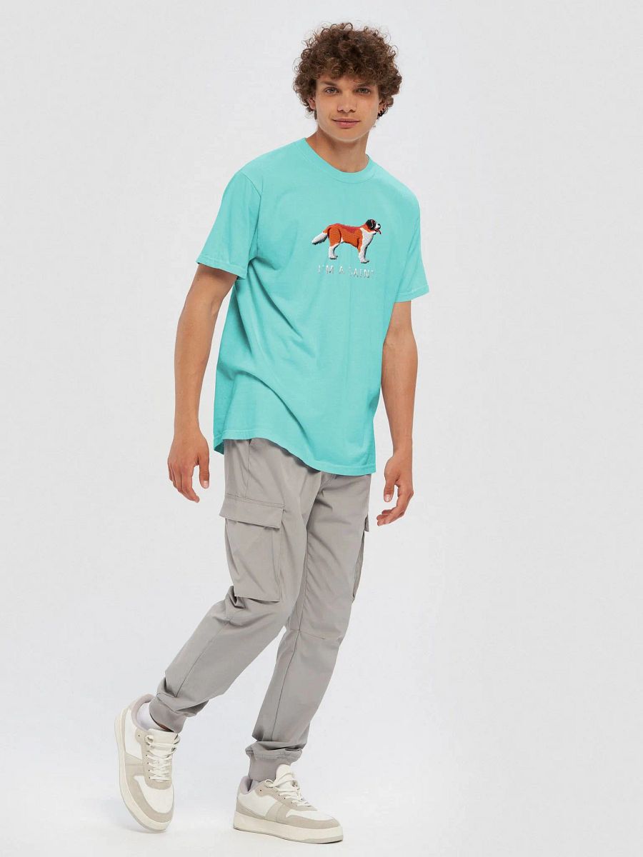 I'm a Saint T-Shirt(Embroidered) of a Saint Bernard(Red) product image (10)