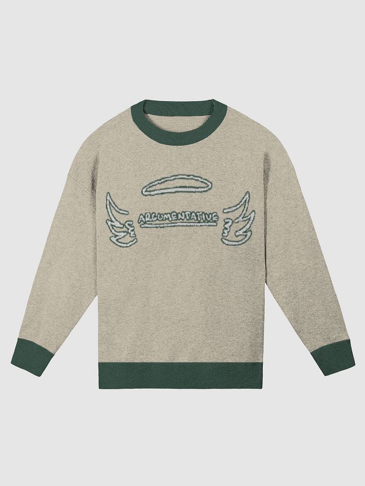 ANGELIC (lg. lined design, pine and beige) knitwear relaxed crewneck product image (3)