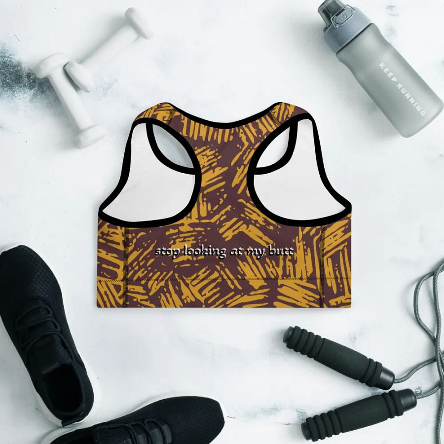 Golden Tribal Texture Sports Bra product image (9)