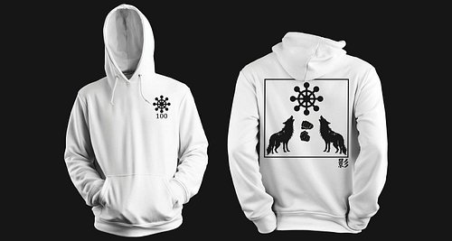 100 Shadows Hoodie White