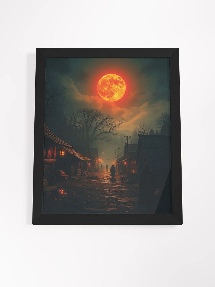 Moonlit Village Night Framed Print product image (21)