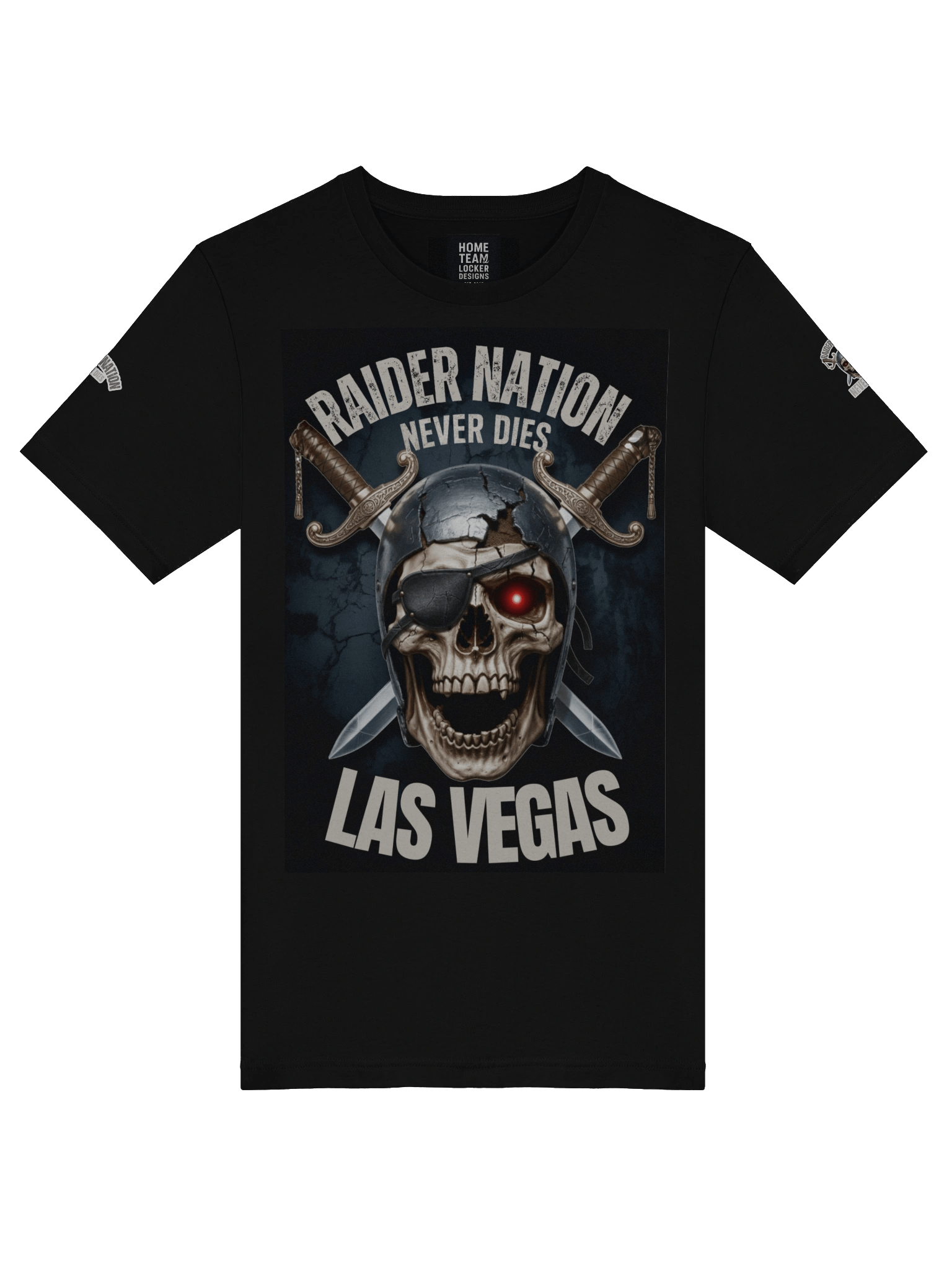 “RAIDER NATION NEVER DIES” Skull Tee | Las Vegas Raiders | NFL Home Locker product image (20)