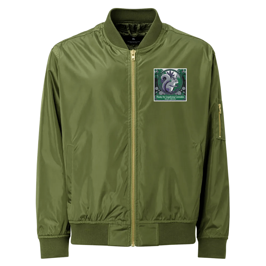 embroidered cannabis Nature's Medicine Bomber Jacket product image (1)