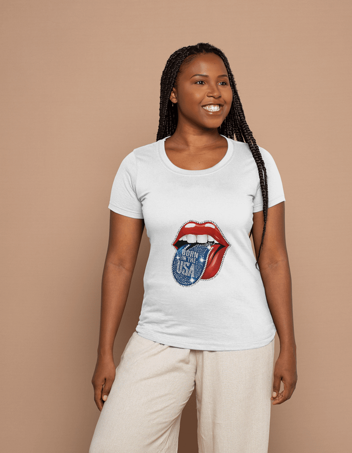 Born in the USA Patriotic Lips #9 Clipart product image (1)