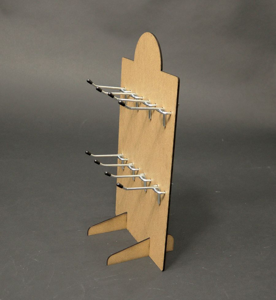 Laser cut template for keychain display rack. SVG file. product image (4)