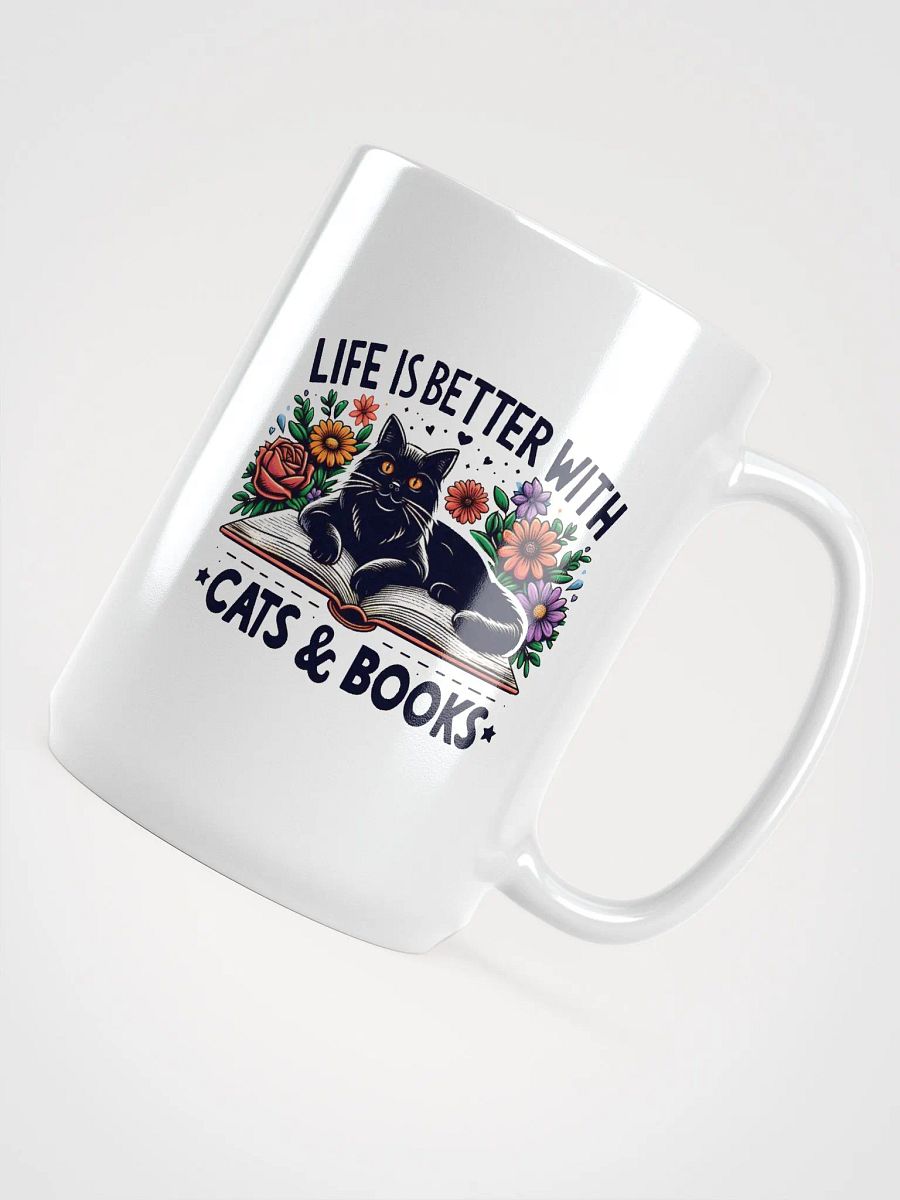 Life is better wtih cats and books Mug product image (4)