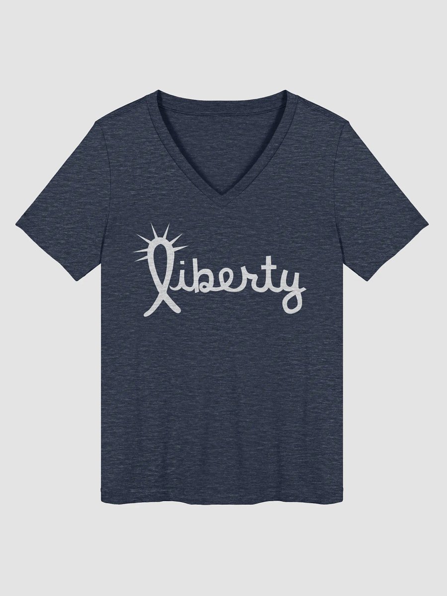 Women's Navy Heather V-Neck T-Shirt product image (1)