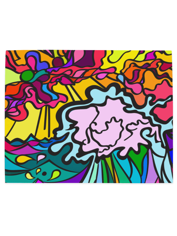 Vibrant Gallery Placemat Set – Wave at Sunset product image (3)