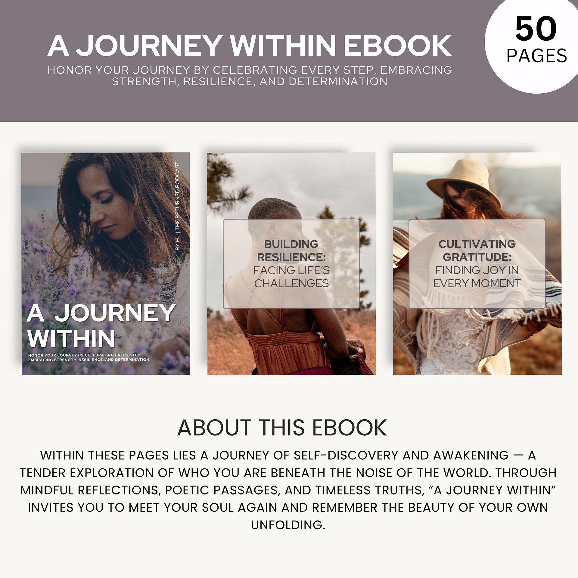 A Journey Within | Self-Discovery eBook for Healing, Mindfulness & Inner Growth product image (5)