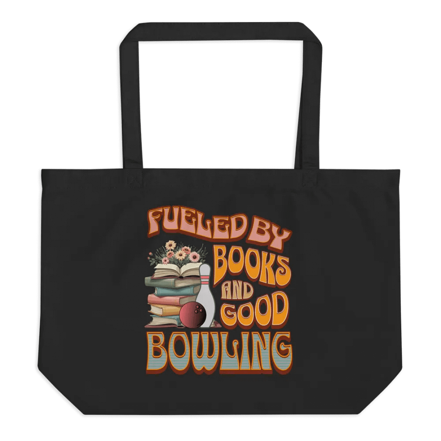 Fueled By Books And Good Bowling Literary and Sporty Eco Tote product image (1)