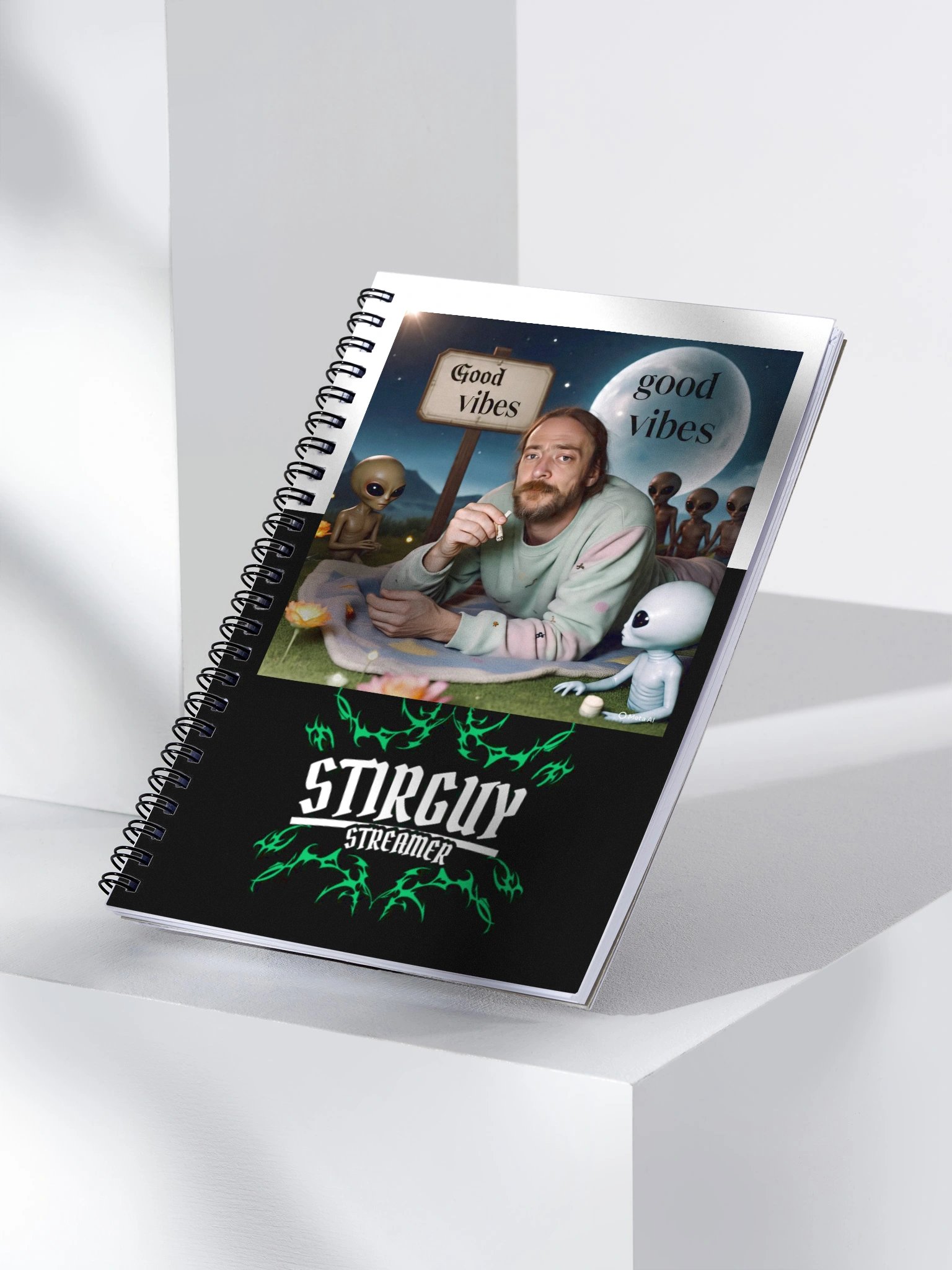 Whimsical Alien Blanket Spiral Notebook product image (3)