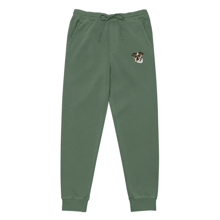 Bulldog Expression Embroidered Joggers product image (9)