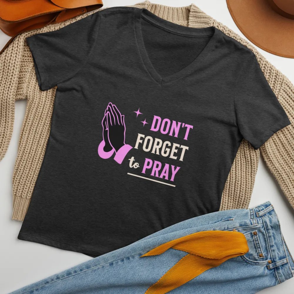 Pray Always Relaxed V-Neck Tee product image (3)