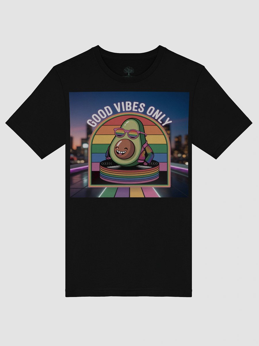 Exclusive 'Good Vibes Only' Avocado Rainbow Unisex T-Shirt - TDS Music product image (52)