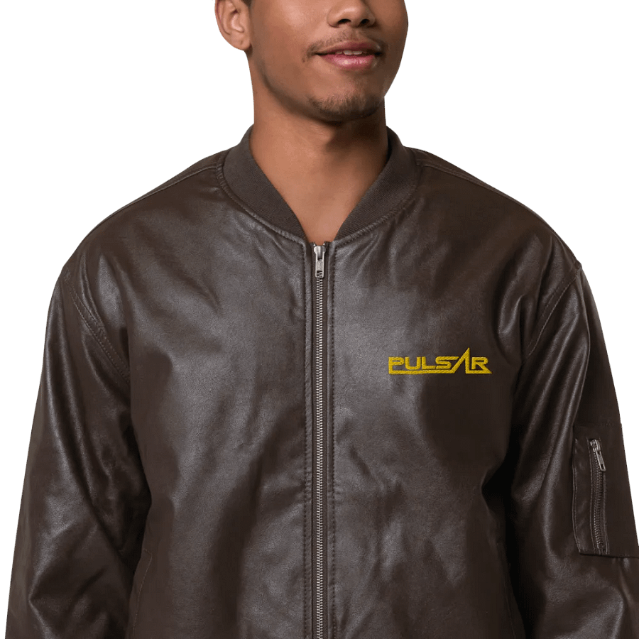 Threadfast Apparel Faux Leather Bomber Jacket product image (1)