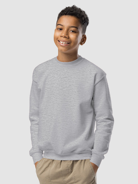 Photo showing Gildan Youth Crew Neck Sweatshirt