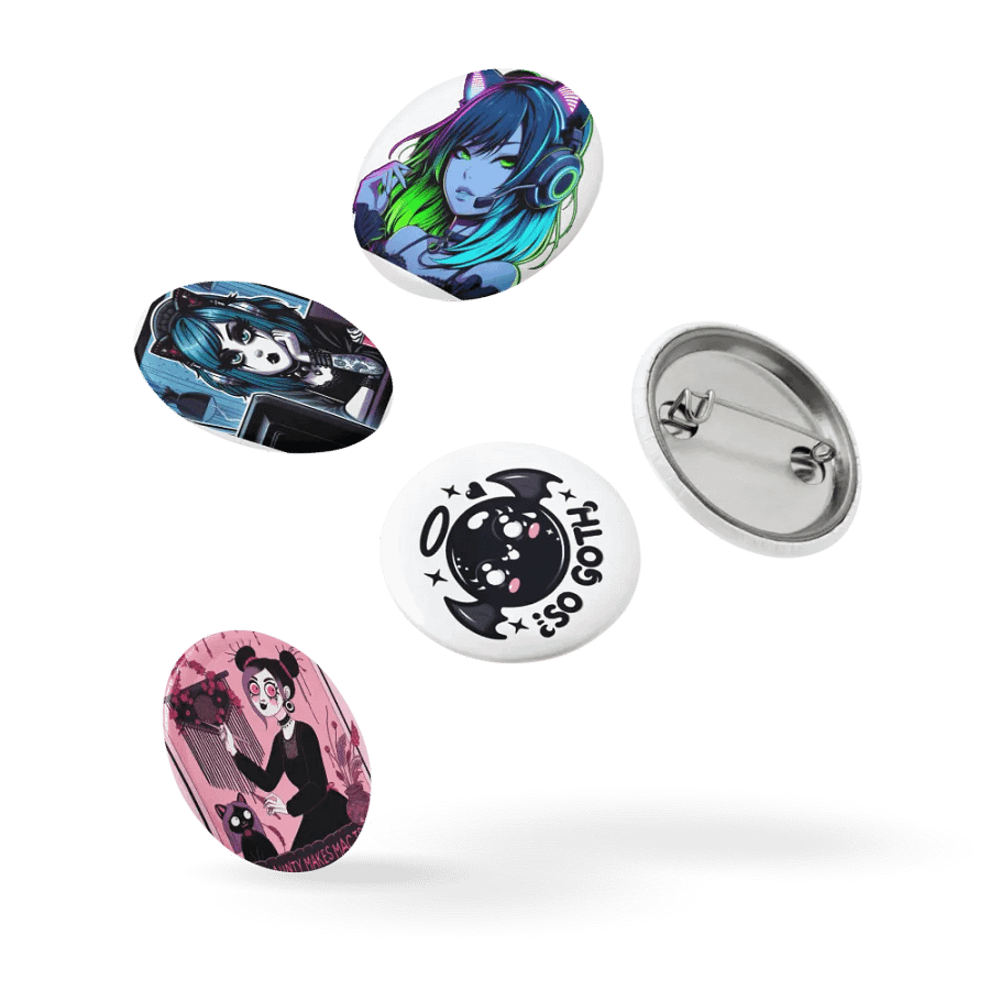 GothAunty Set of 5 Pin Buttons product image (14)