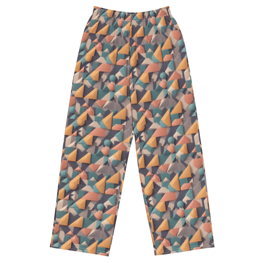Geometric Fusion Wide-Leg Pants product image (1)