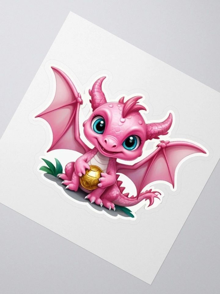 Cute Baby Pink Dragon V.3 Sticker product image (2)
