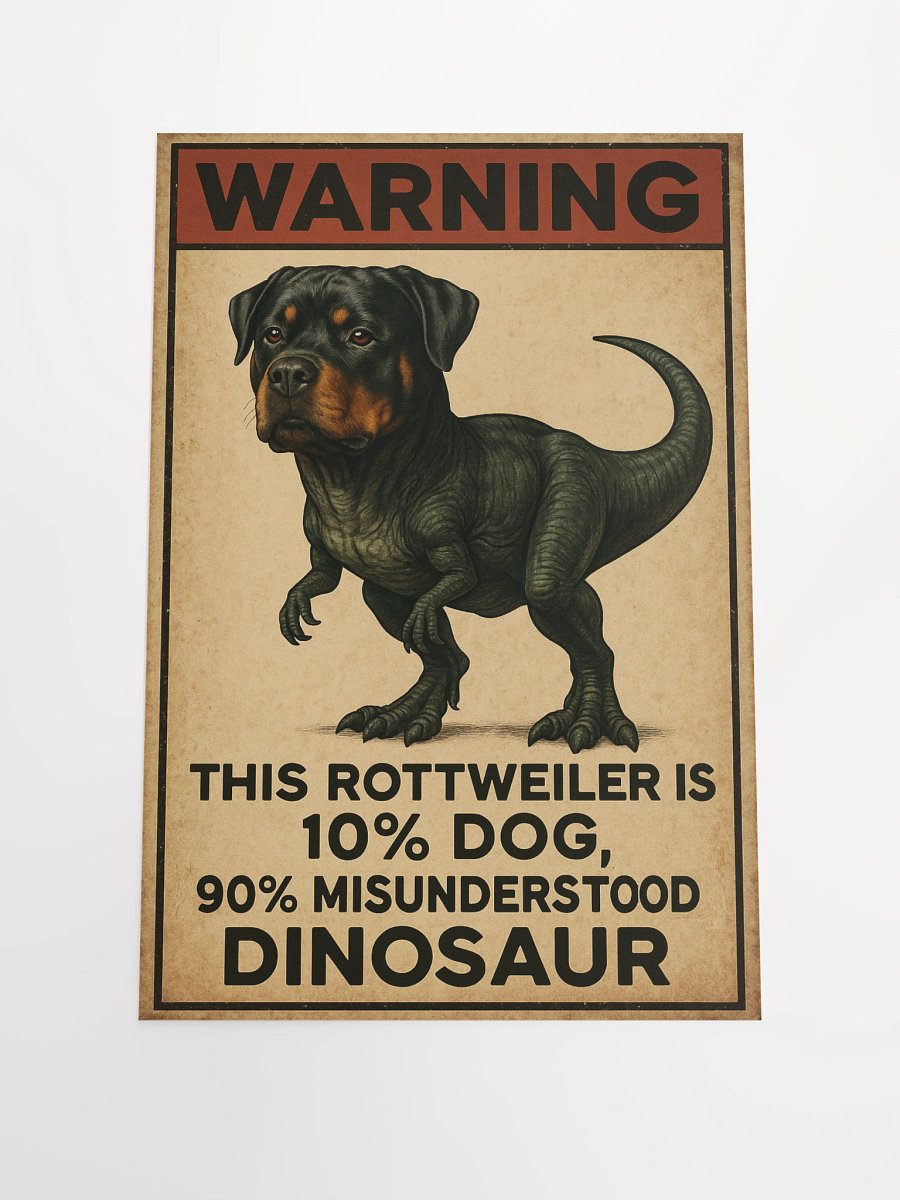 Rottweiler is a misunderstood dinosaur Poster product image (2)