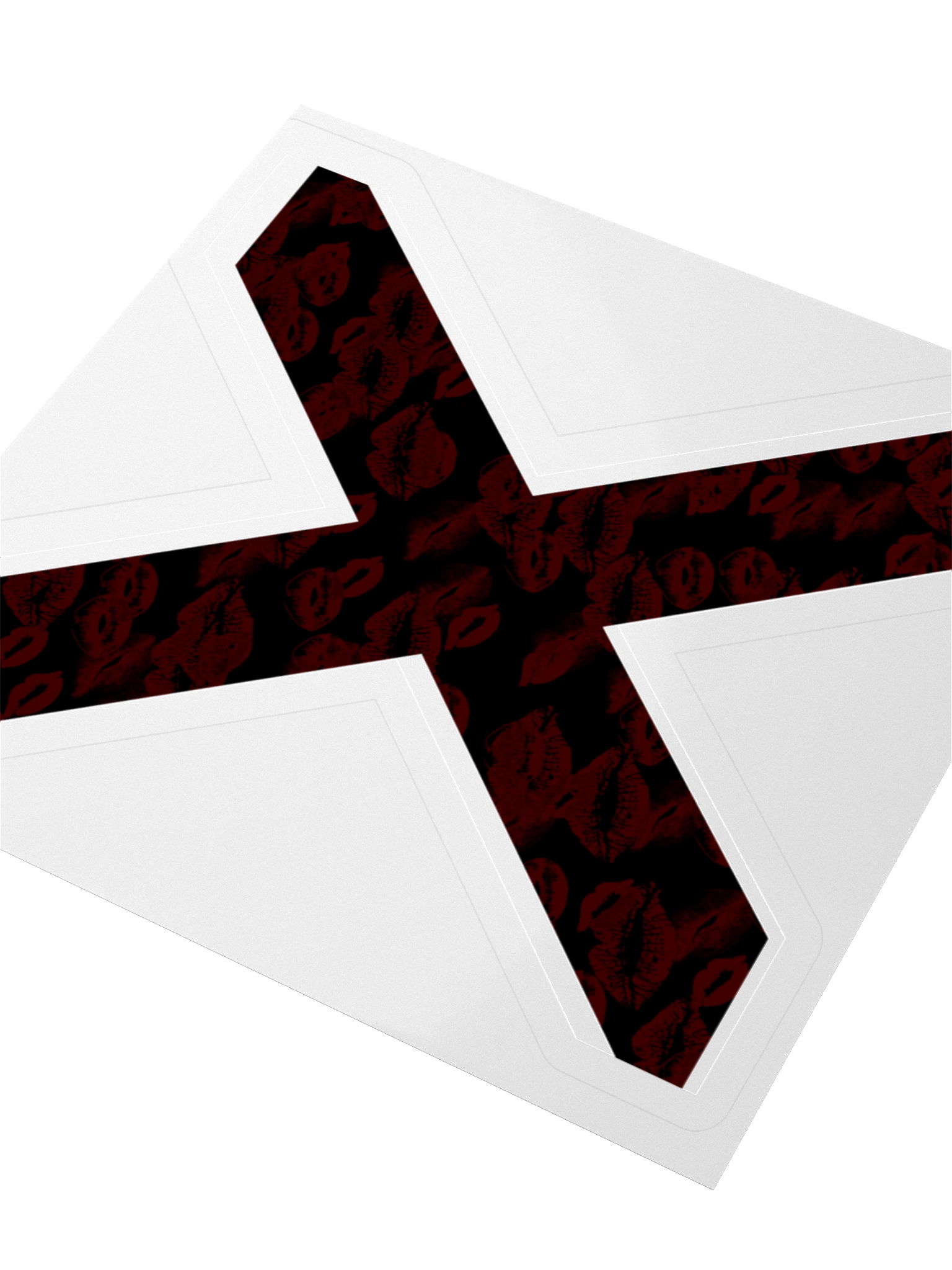 Black X Subtle Red Lipstick Kisses | Kiss-cut Sticker product image (3)