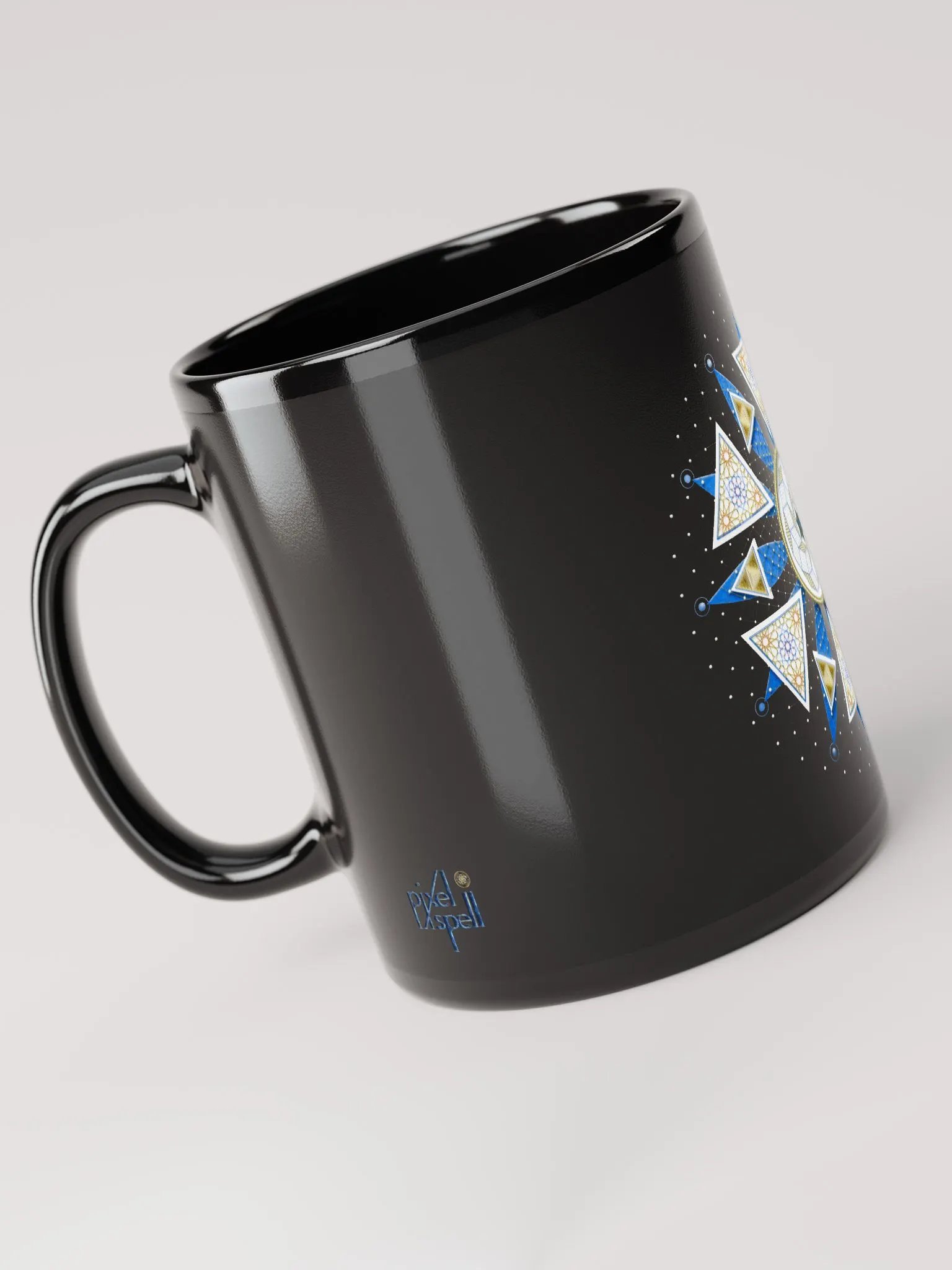 Mandala of Hope Black Glossy Mug product image (2)