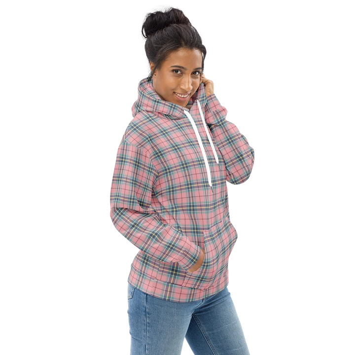 Pastel Pink, Mint Green, and Yellow Plaid Hoodie product image (1)