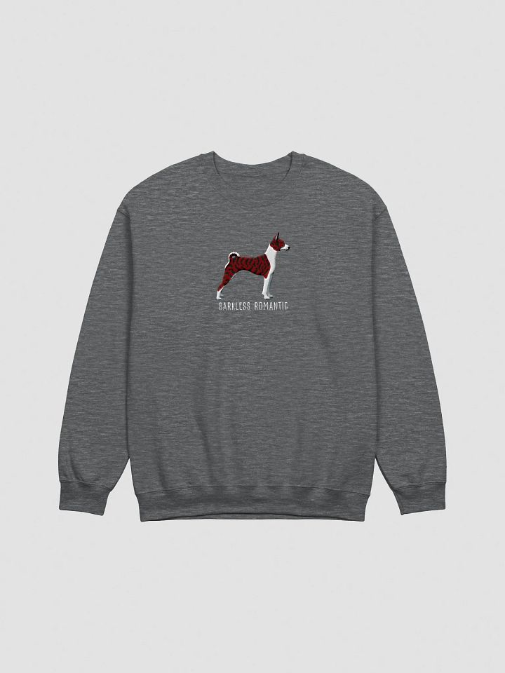 Barkless Romantic Sweatshirt (Embroidered) of a Basenji(Brindle) product image (10)