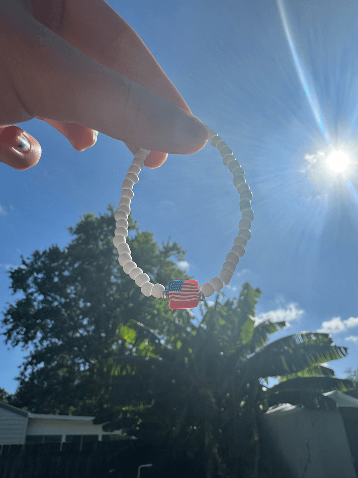 American Flag Bracelet (The Send Me Collection | Honoring Charlie Kirk) product image (2)