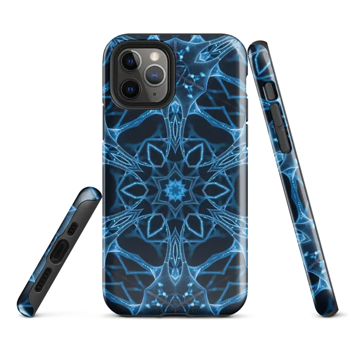 Tough Phone Case for iPhone® - Abstract Geometric Neural Network Closeup product image (1)