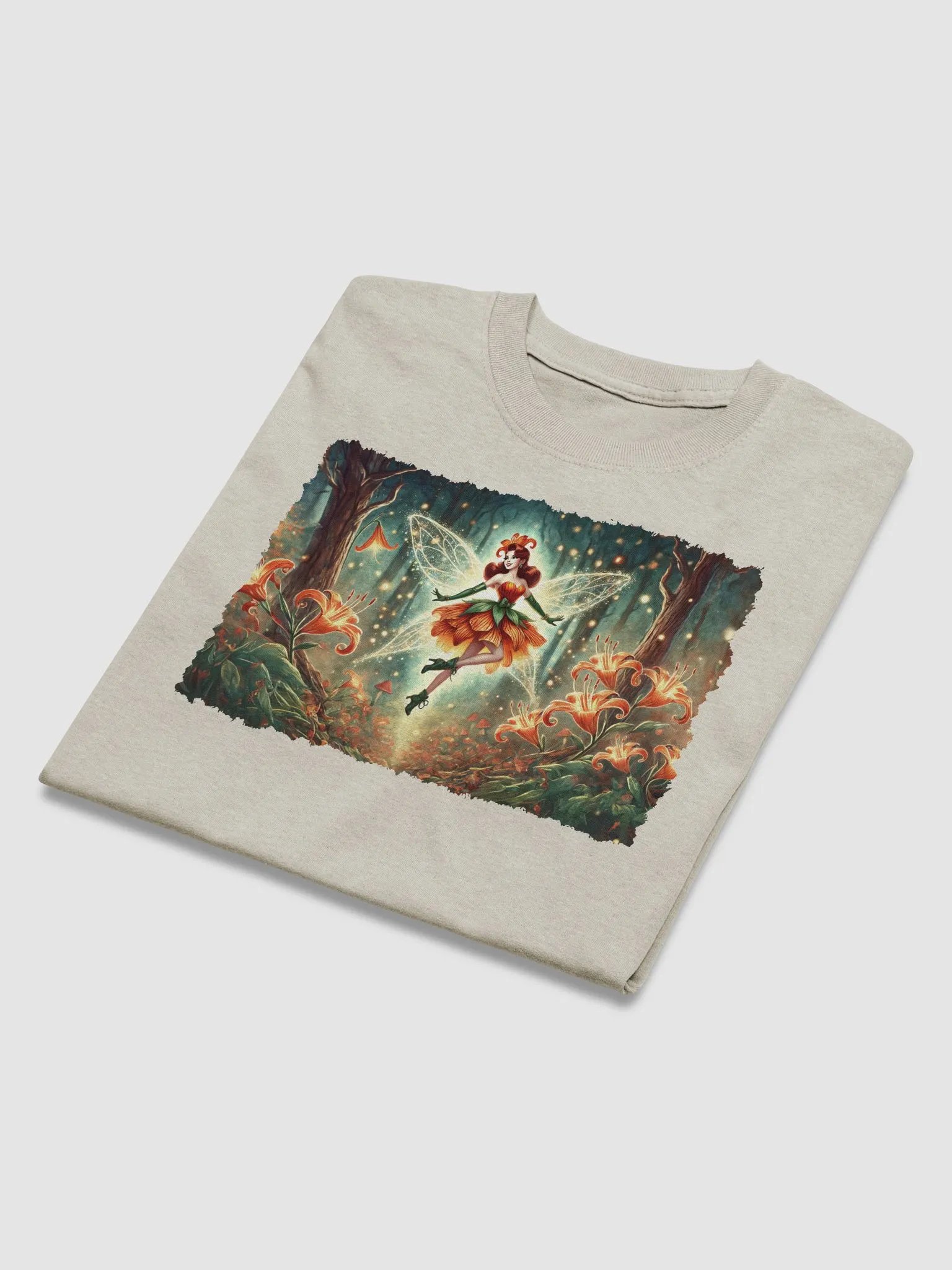 Enchanted Forest Orange Lily Fairy - Basic T-Shirt by Gildan product image (22)
