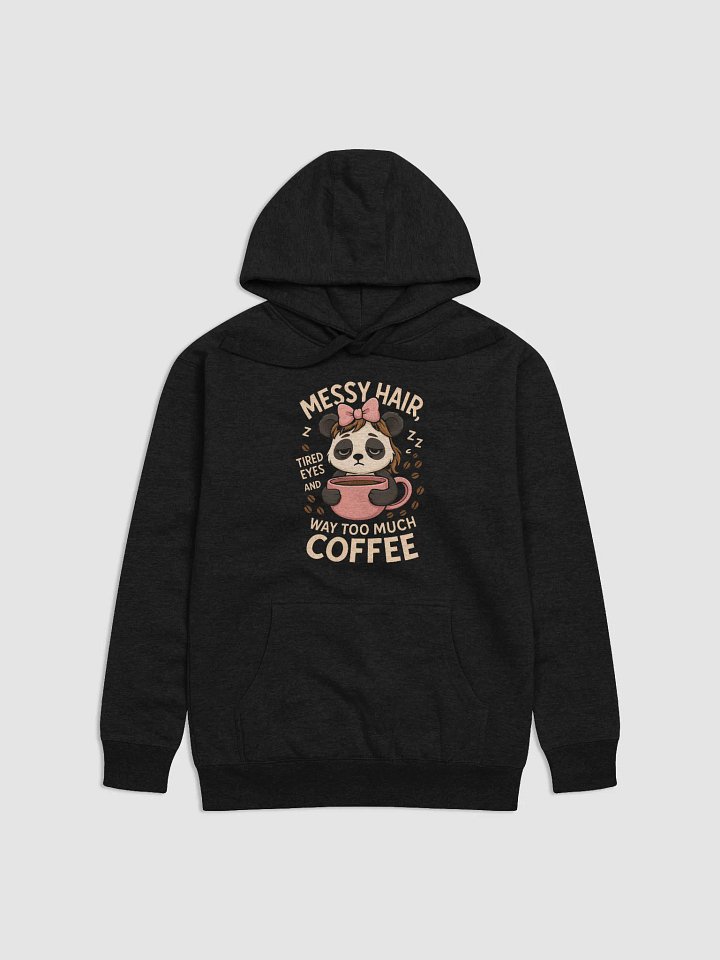 Panda Coffee Lover Premium Hoodie - Pink Bow product image (1)
