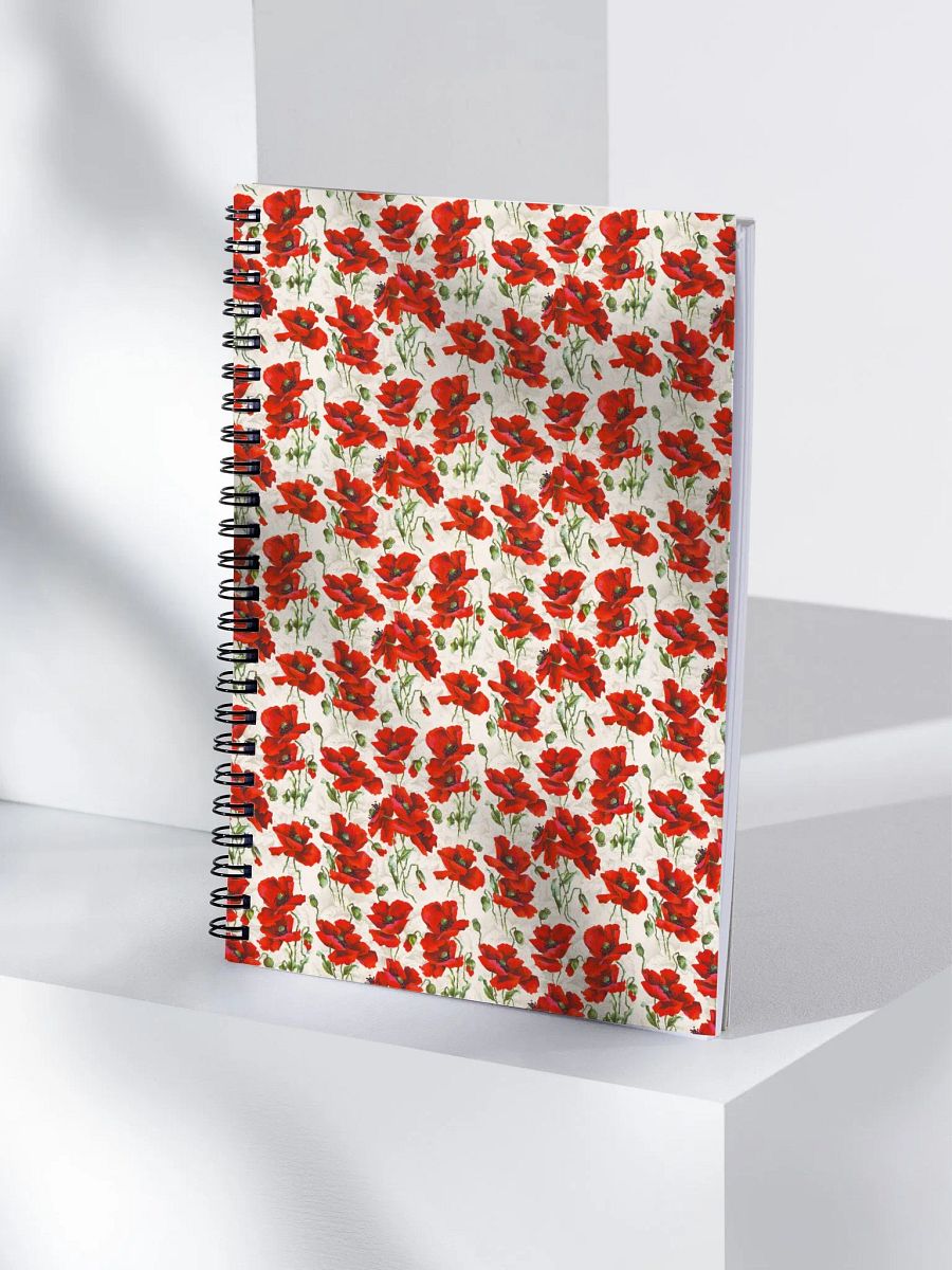 Vintage Poppy Spiral Notebook product image (4)