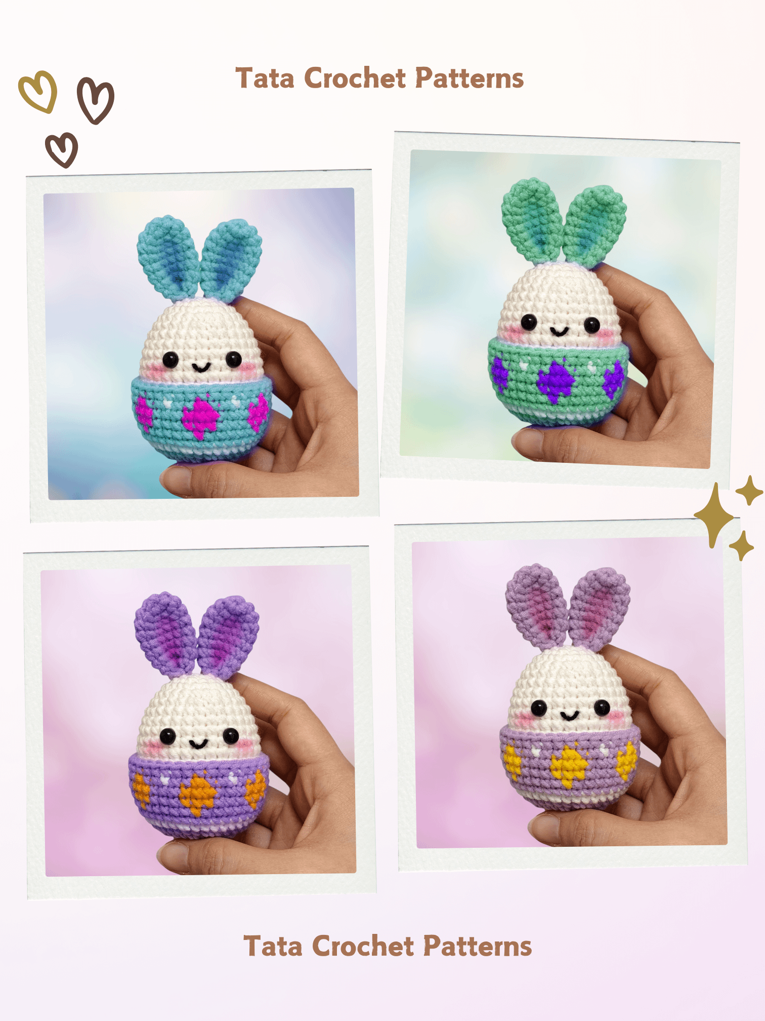 PDF Pattern -♡- (8 in 1) Super Cute Easter Bunny Eggs Amigurumi product image (8)