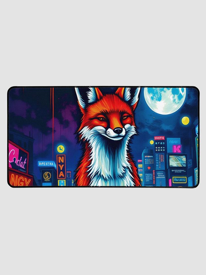 Meditating Fox Desk Mat product image (1)