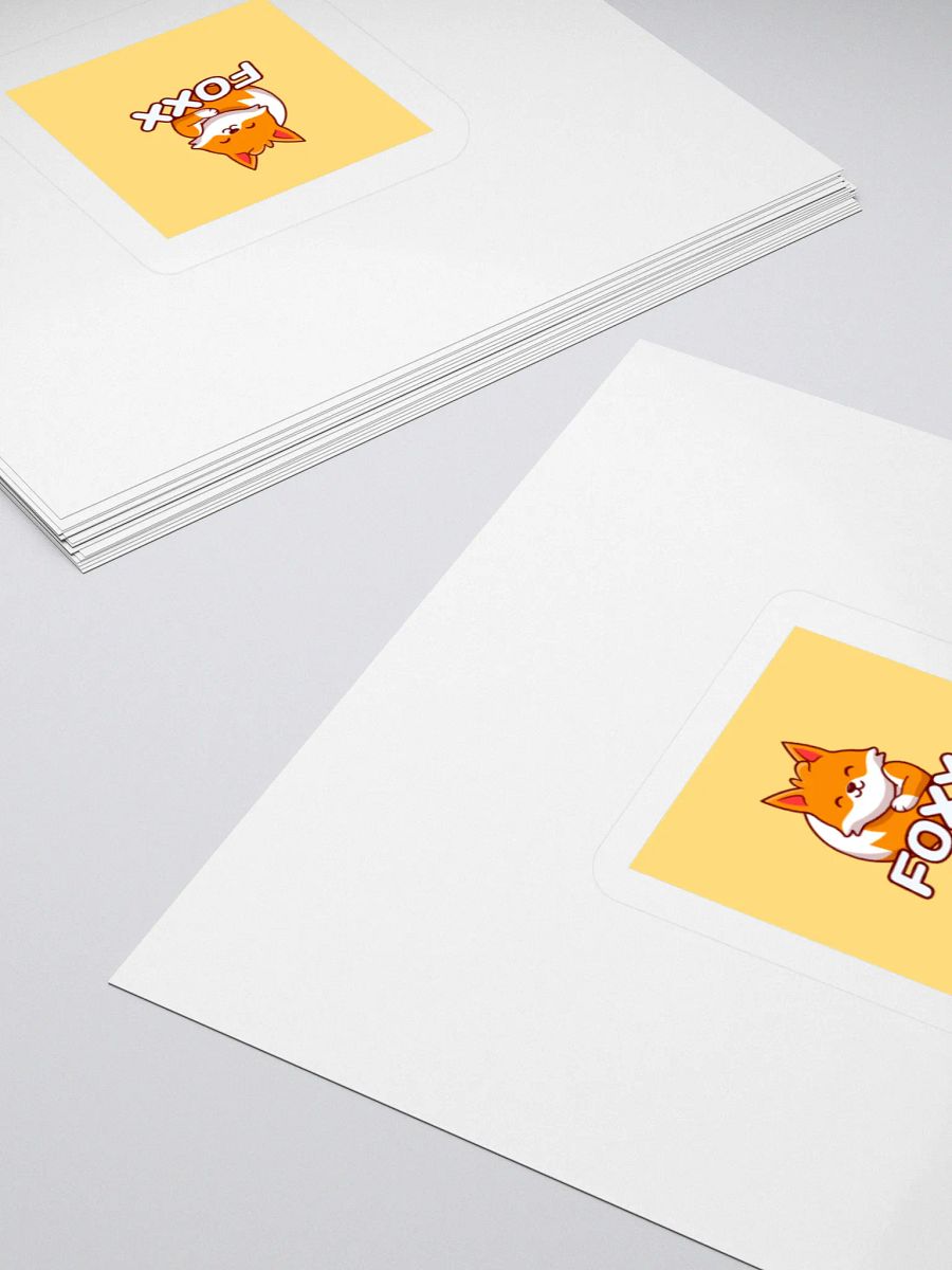 Happy Fox Kiss Cut Stickers product image (15)